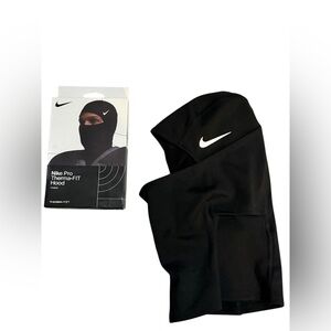 Nike Black Therma-FIT Hood with White Logo